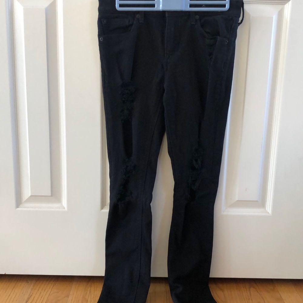 Woman’s Express destroyed black jeans